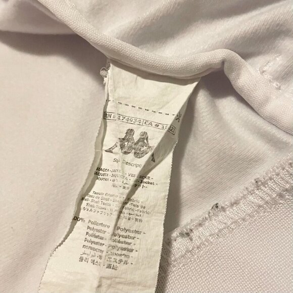 Kappa White Zip Up Track Jacket Youth Kids Boys Size Age 12 - Picture 11 of 16